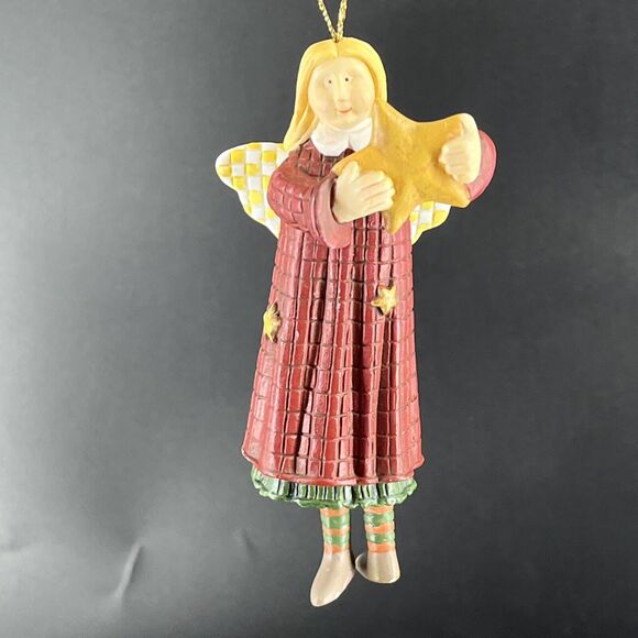 Christmas Angel Bell Ornaments Lang & Wise 1998 Ellen Stouffer Set of 4 First ED - Picture 14 of 16